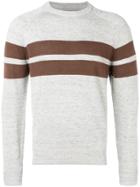 Brunello Cucinelli Contrast Stripe Jumper - Grey
