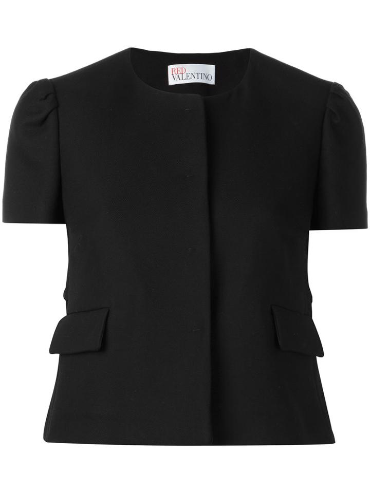 Red Valentino Structured Shirt, Women's, Size: 40, Black, Cotton/polyester/acetate