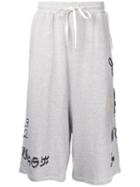 Maison Mihara Yasuhiro Multiple Embroideries Shorts, Men's, Size: 46, Grey, Cotton