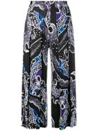 Pleats Please By Issey Miyake Printed Plissé Trousers - Black