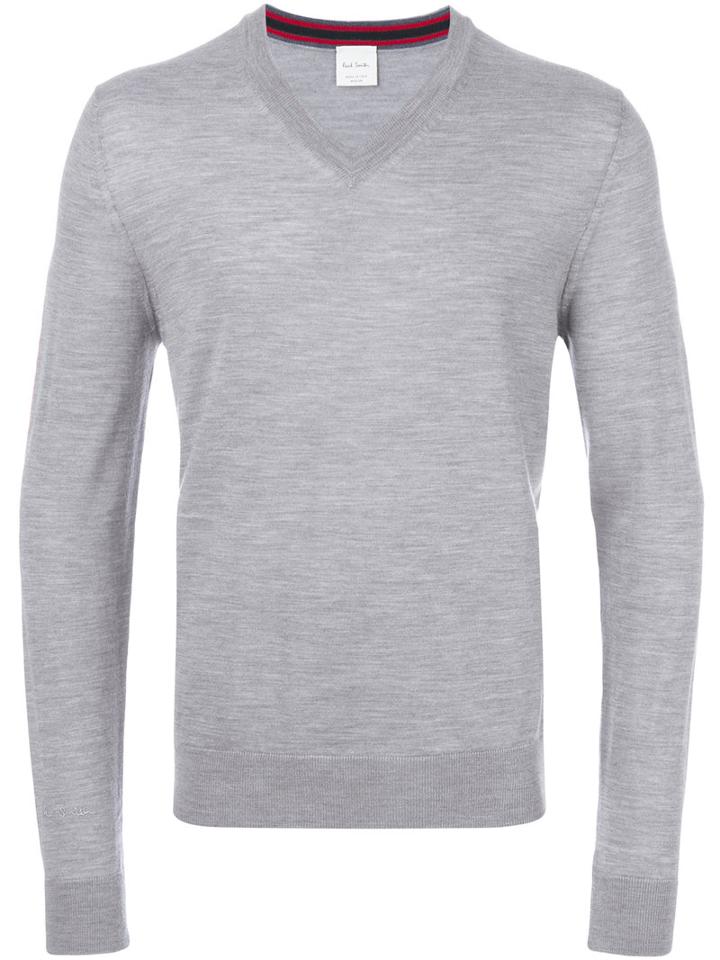 Paul Smith - V-neck Jumper - Men - Merino - Xs, Grey, Merino