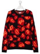Little Marc Jacobs Teen Abstract Print Jumper - Blue