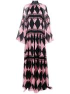 Philosophy Di Lorenzo Serafini Diamond Pattern Evening Dress - Black