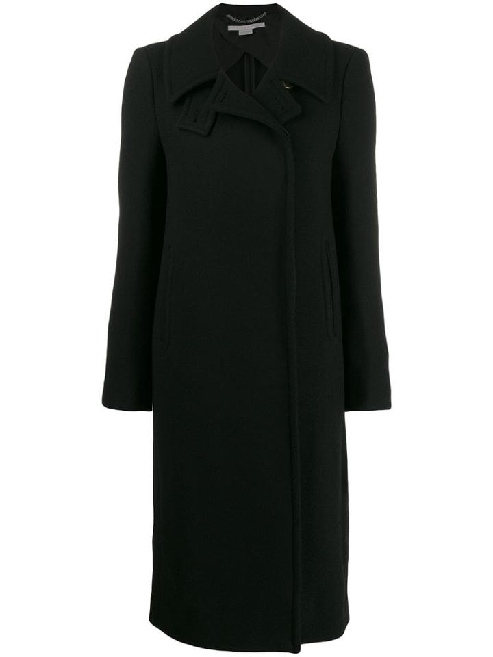 Stella Mccartney Gold-tone Buttoned Collar Coat - Black