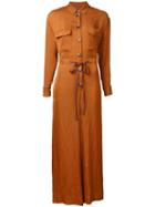 Lamarck Button Up Jumpsuit, Women's, Size: 1, Brown, Polyester