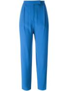 I M Isola Marras High Waisted Trousers, Women's, Size: 42, Blue, Acetate/viscose