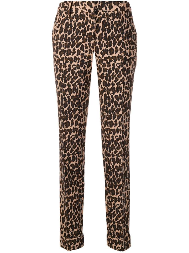 P.a.r.o.s.h. Leopard Print Skinny Trousers - Brown