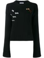 J.w.anderson Bow Embellished Jumper, Women's, Size: Small, Black, Merino