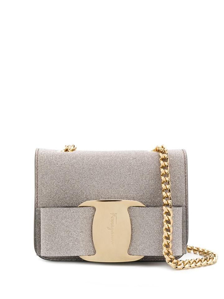 Salvatore Ferragamo Vara Bow Bag - Silver