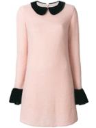 Blanchett Dame Knitted Mini Dress - Pink & Purple