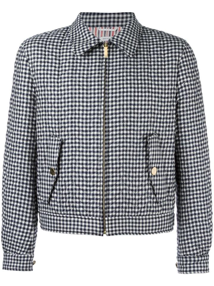 Thom Browne Checked Jacket - Blue