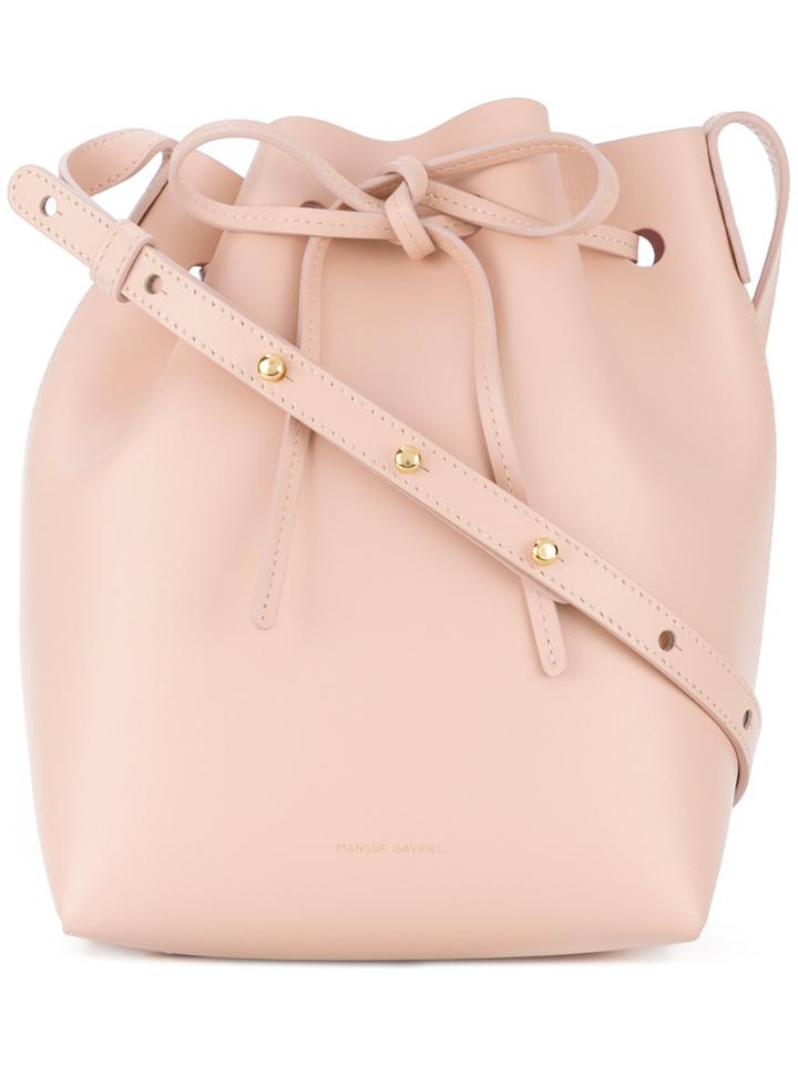 Mansur Gavriel Mini Bucket Shoulder Bag - Pink & Purple