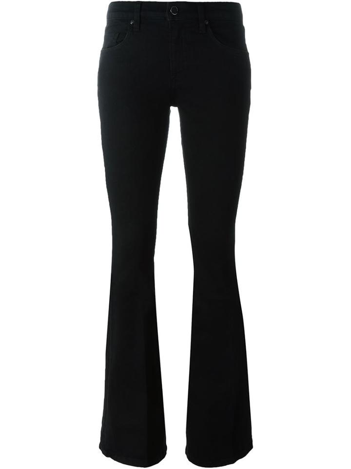 Victoria Victoria Beckham Flared Jeans, Women's, Size: 28, Black, Cotton/polyester/spandex/elastane