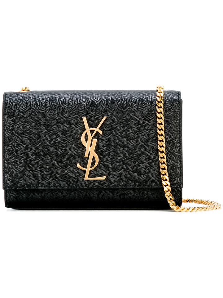 Saint Laurent - Monogram Chain Wallet - Women - Calf Leather - One Size, Black, Calf Leather