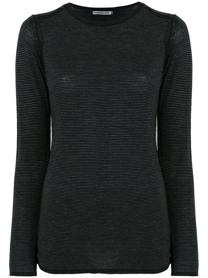 Transit Fitted Long Sleeved Top - Black
