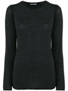 Transit Fitted Long Sleeved Top - Black