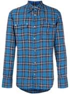 Maison Margiela Checked Button Shirt - Blue