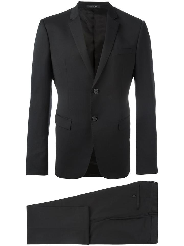 Emporio Armani Classic Formal Suit, Men's, Size: 52, Black, Virgin Wool/cupro