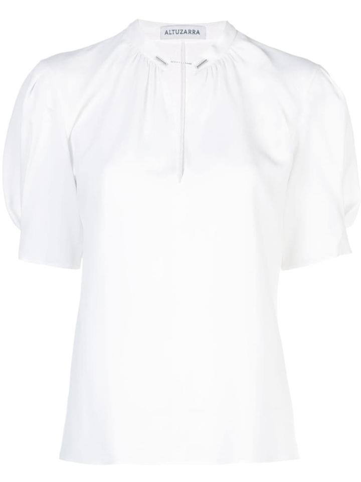 Altuzarra Maya Pouf Sleeve Blouse - White
