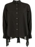 Sacai Fringe Detail Shirt - Black