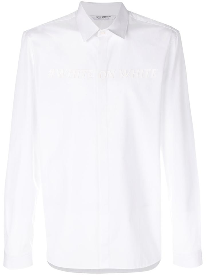 Neil Barrett #white On White Shirt