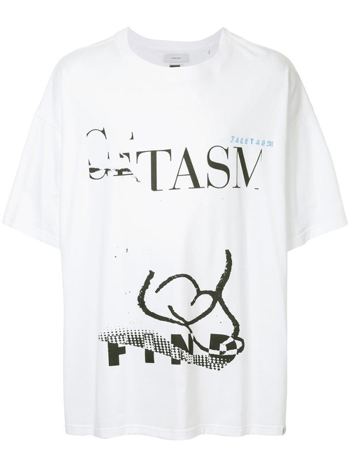 Facetasm Faded Logo Print T-shirt - White