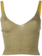 Kenzo Knitted Tank, Women's, Size: Medium, Green, Viscose/polyester/metallized Polyester