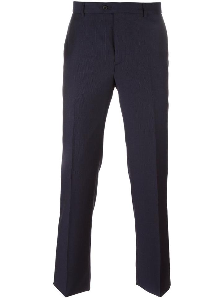 Éditions M.r Tailored Regular Trousers, Men's, Size: 52, Blue, Polyester/wool