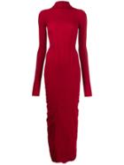 Marc Le Bihan Fitted Turtleneck Dress - Red