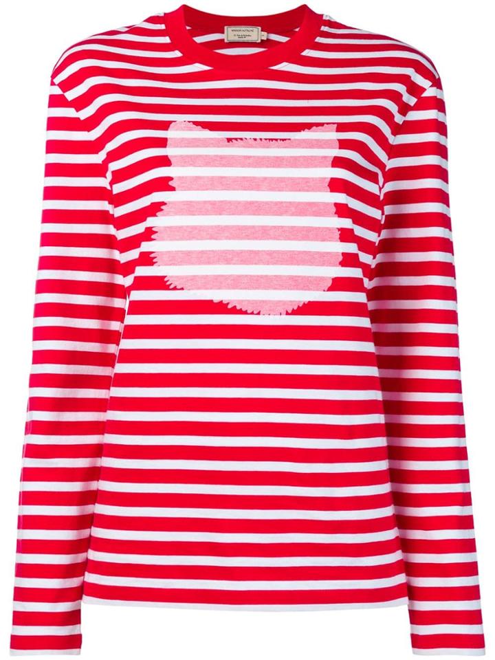 Maison Kitsuné Cat Print Sweater - Red