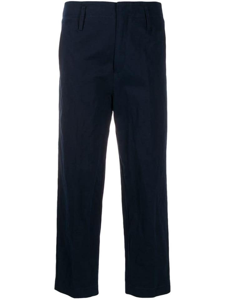 Forte Forte Cropped High-waist Trousers - Blue