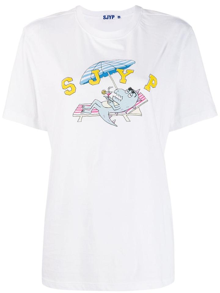 Sjyp Dino Vacay T-shirt - White
