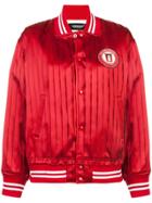Undercover Pleated Bomber Jacket - Red