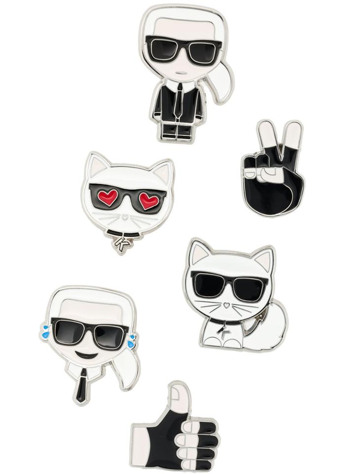 Karl Lagerfeld Karl Ikonik Brooches - Multicolour