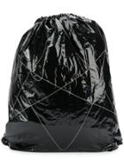 Rick Owens Drkshdw Patent Drawstring Backpack - Black
