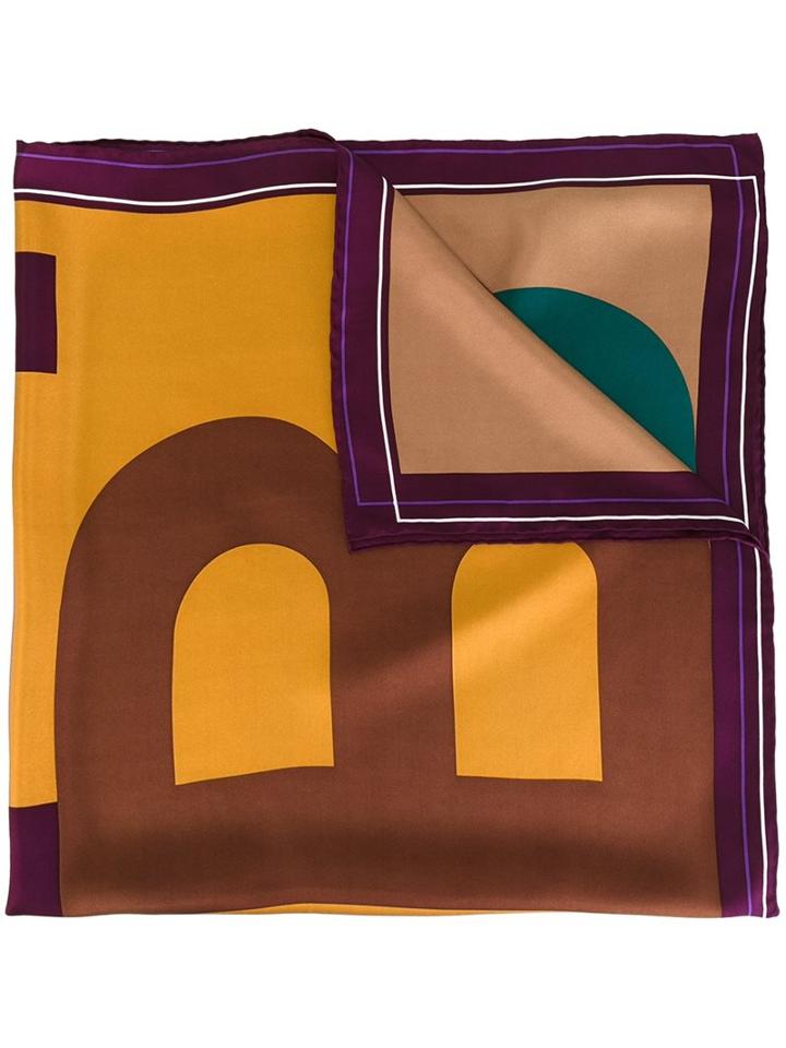 Bally 'b' Printed Scarf, Women's, Silk