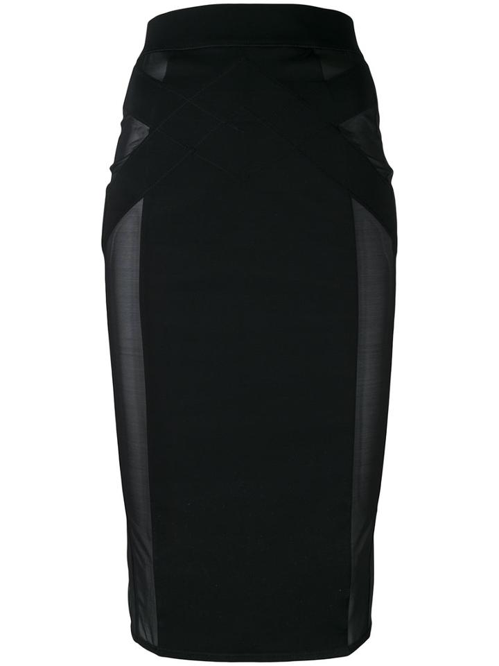 Murmur - Pencil Skirt - Women - Cotton/polyester/spandex/elastane - 36, Women's, Black, Cotton/polyester/spandex/elastane