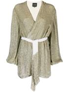 Retrofete Waist-tied Mini Dress - Gold