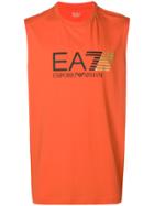 Ea7 Emporio Armani Logo Print Tank Top - Yellow & Orange