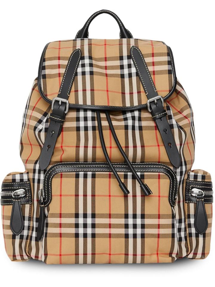 Burberry The Large Rucksack In Vintage Check - Yellow