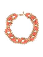 Dsquared2 Embellished Chain Necklace - Orange