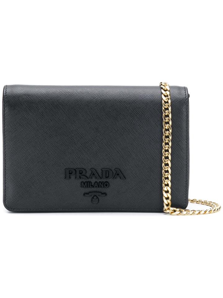 Prada Chain Wallet - Black