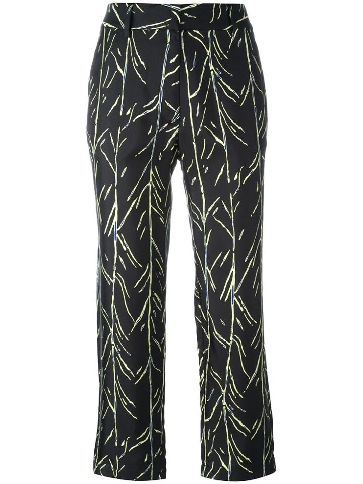 Proenza Schouler Branch Print Trousers - Black