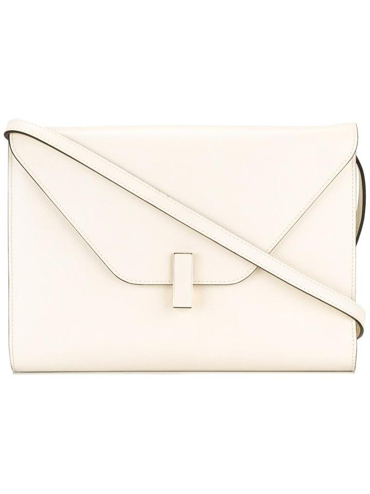 Valextra Square Crossbody Bag, Women's, White, Calf Leather