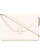 Valextra Square Crossbody Bag, Women's, White, Calf Leather
