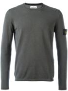 Stone Island Arm Patch Longsleeved T-shirt, Men's, Size: Large, Grey, Cotton