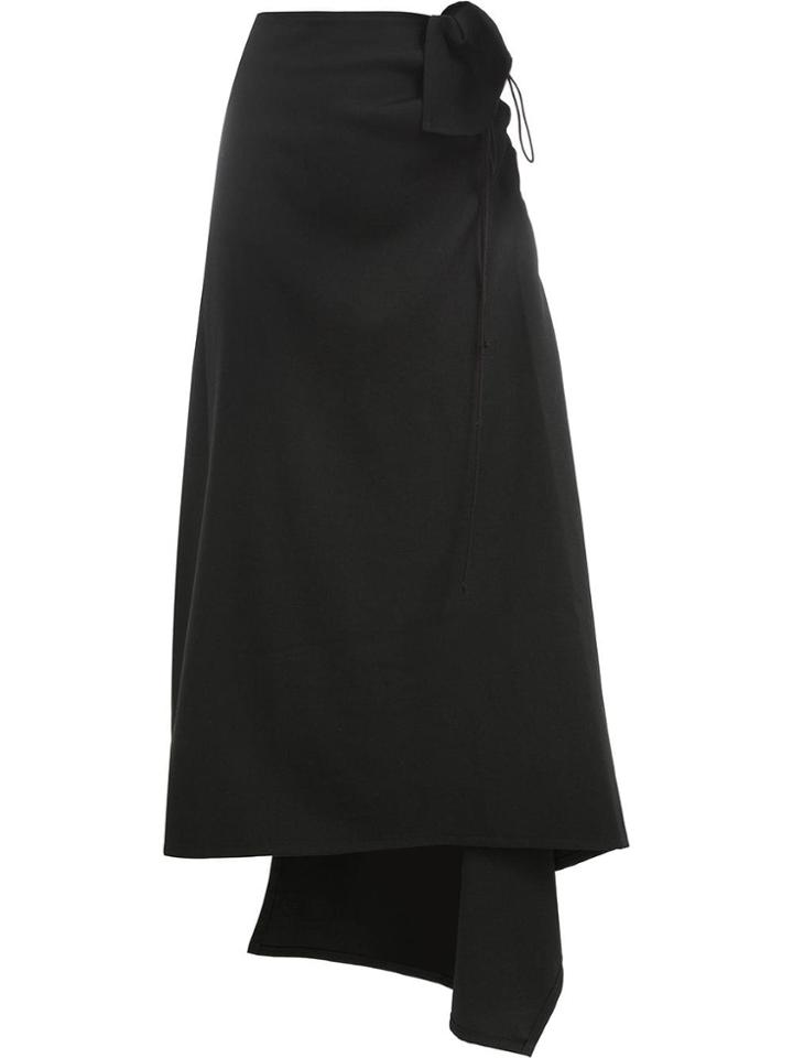 Yohji Yamamoto Asymmetrical A-line Skirt - Black