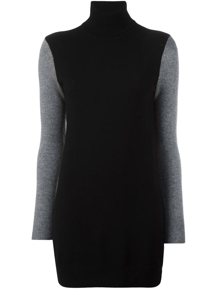 Equipment High Neck Sweater Dress, Women's, Size: Large, Black, Cashmere