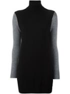 Equipment High Neck Sweater Dress, Women's, Size: Large, Black, Cashmere