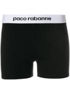 Paco Rabanne Logo Waistband Shorts - Black